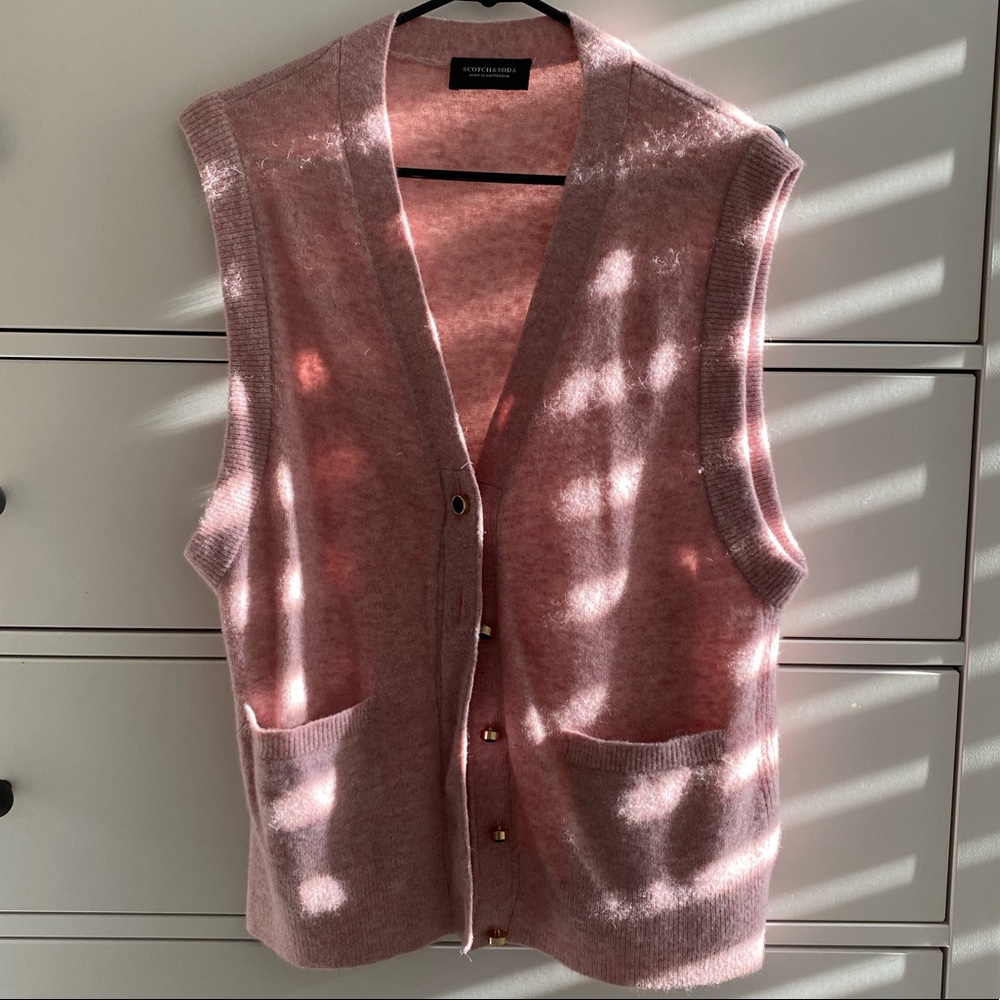 Scotch & Soda Pink Sweater Vest